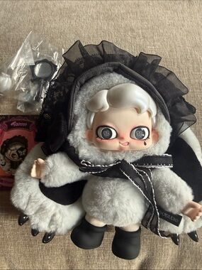 TAROOT Studio Gothic Plush Doll in Black, White night of lie’s buttery moon